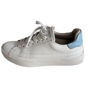 Sans Matin The Savannah White & Light Blue Leather Sneakers Size 36